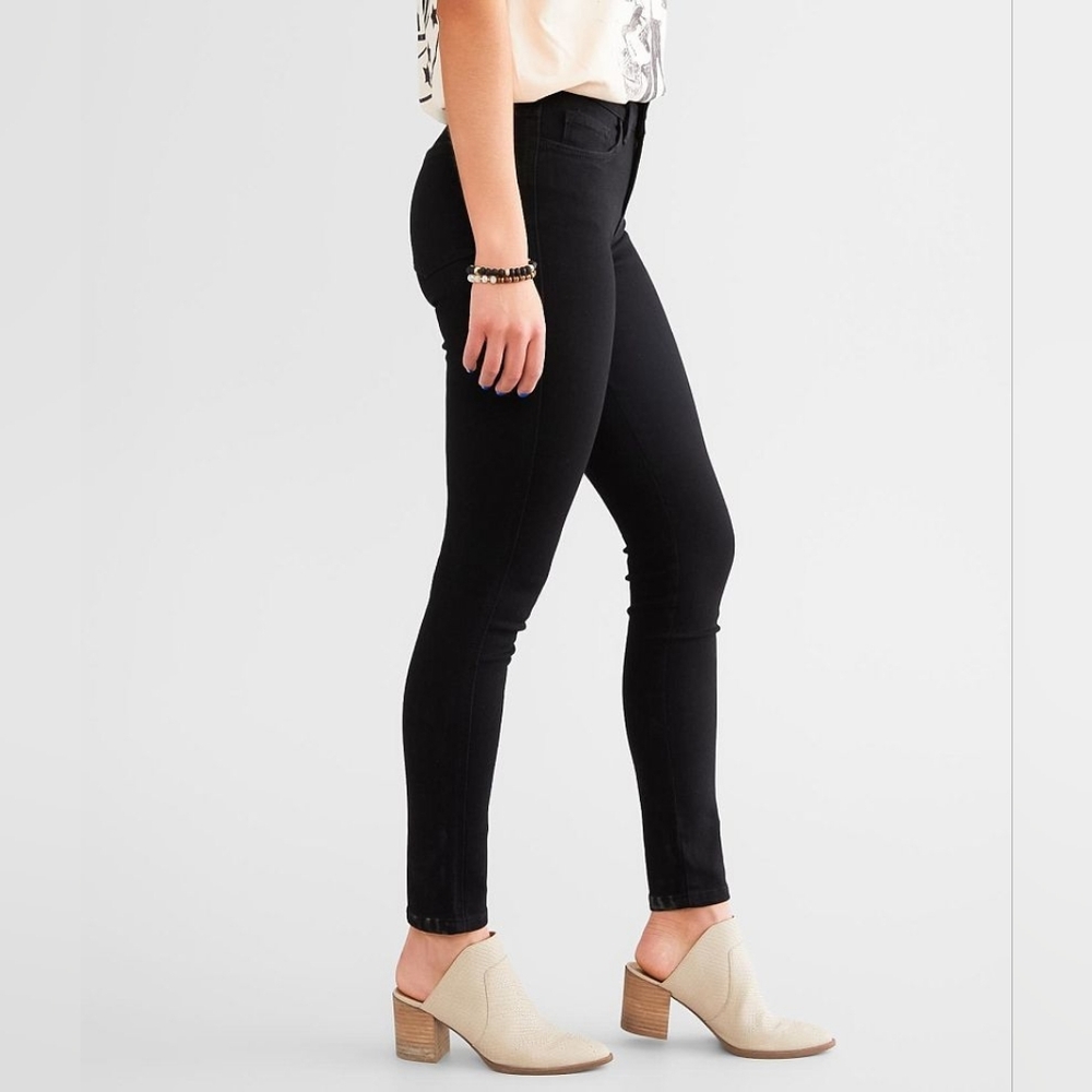 Flying Monkey Mid Rise Skinny Stretch Jeans Black Women's Size 27 NWT - Picture 4 of 11